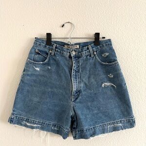 High Sierra Blue Distressed Women Shorts